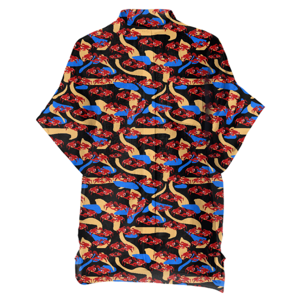 Dancing Crabs Boxy Linen Shirt