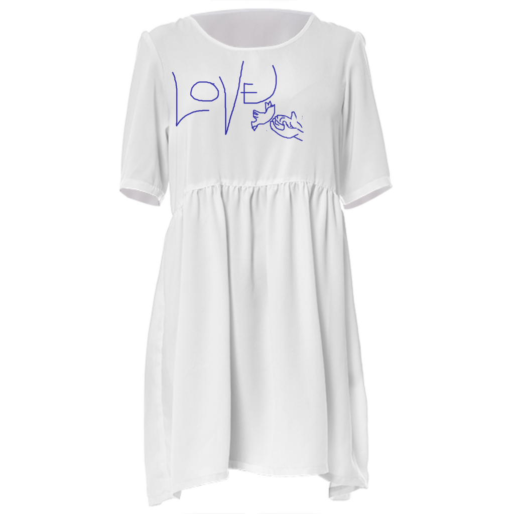 Love Peace Dove Babydoll Dress