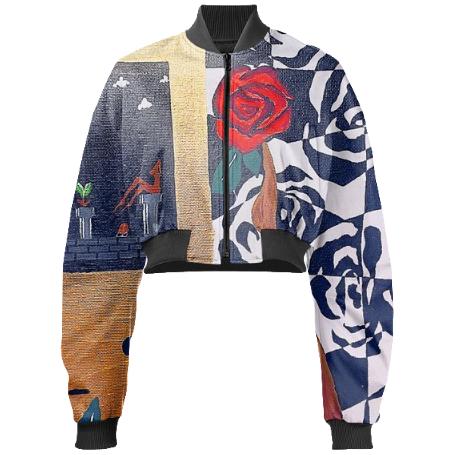 DJ ROMANCE CROPPED BOMBER