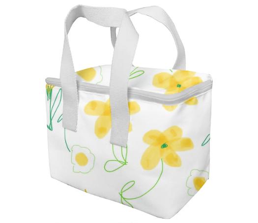 Yellow Floral Lunch Bag