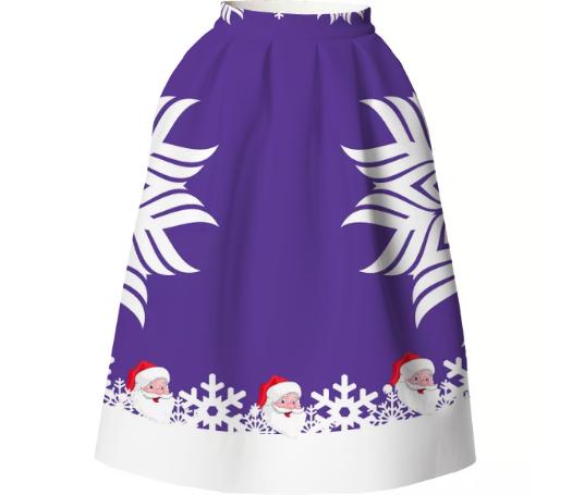 Santa Claus Snowflake Christmas VP Neoprene Full Skirt