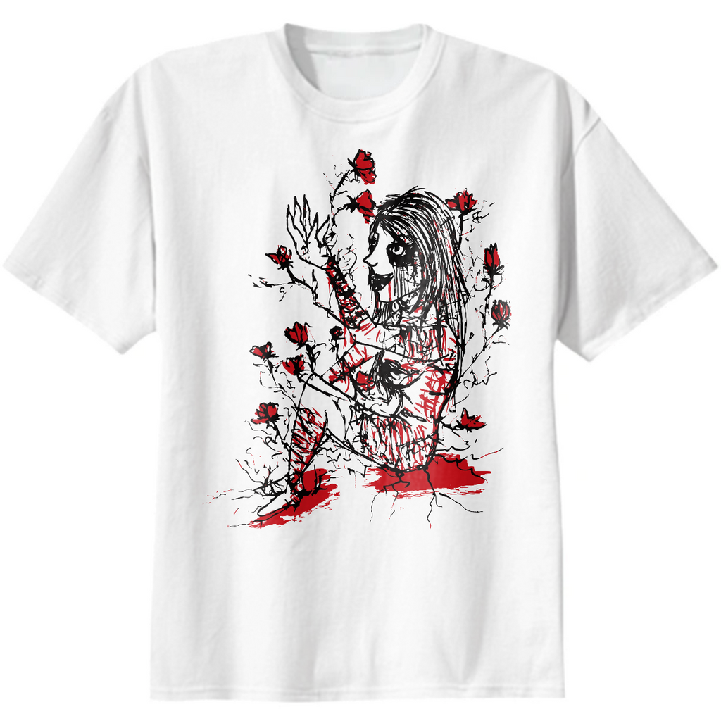 Bloody roses gore horror shirt