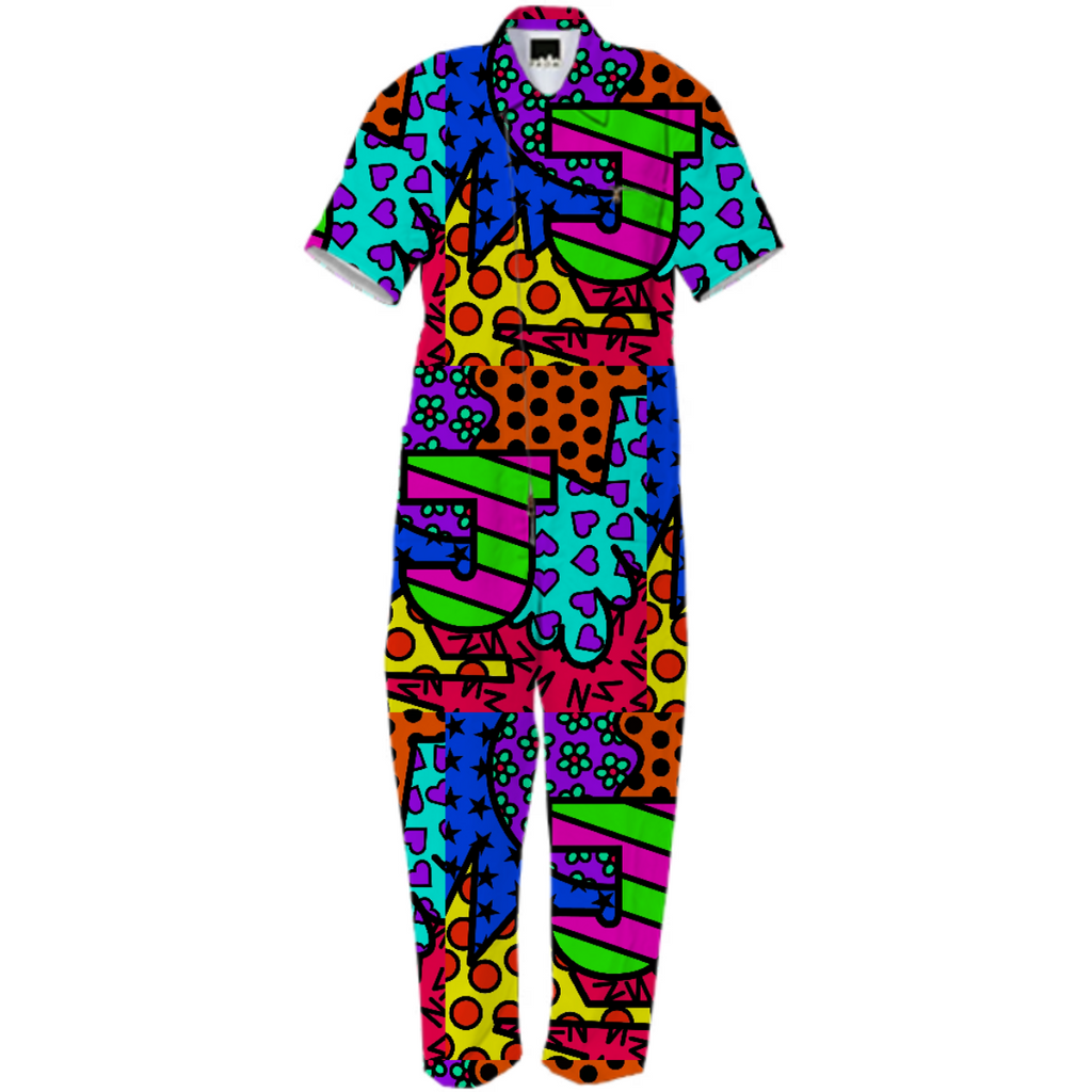 Letter J Jumpsuit by Jocelyn Sperduto Art