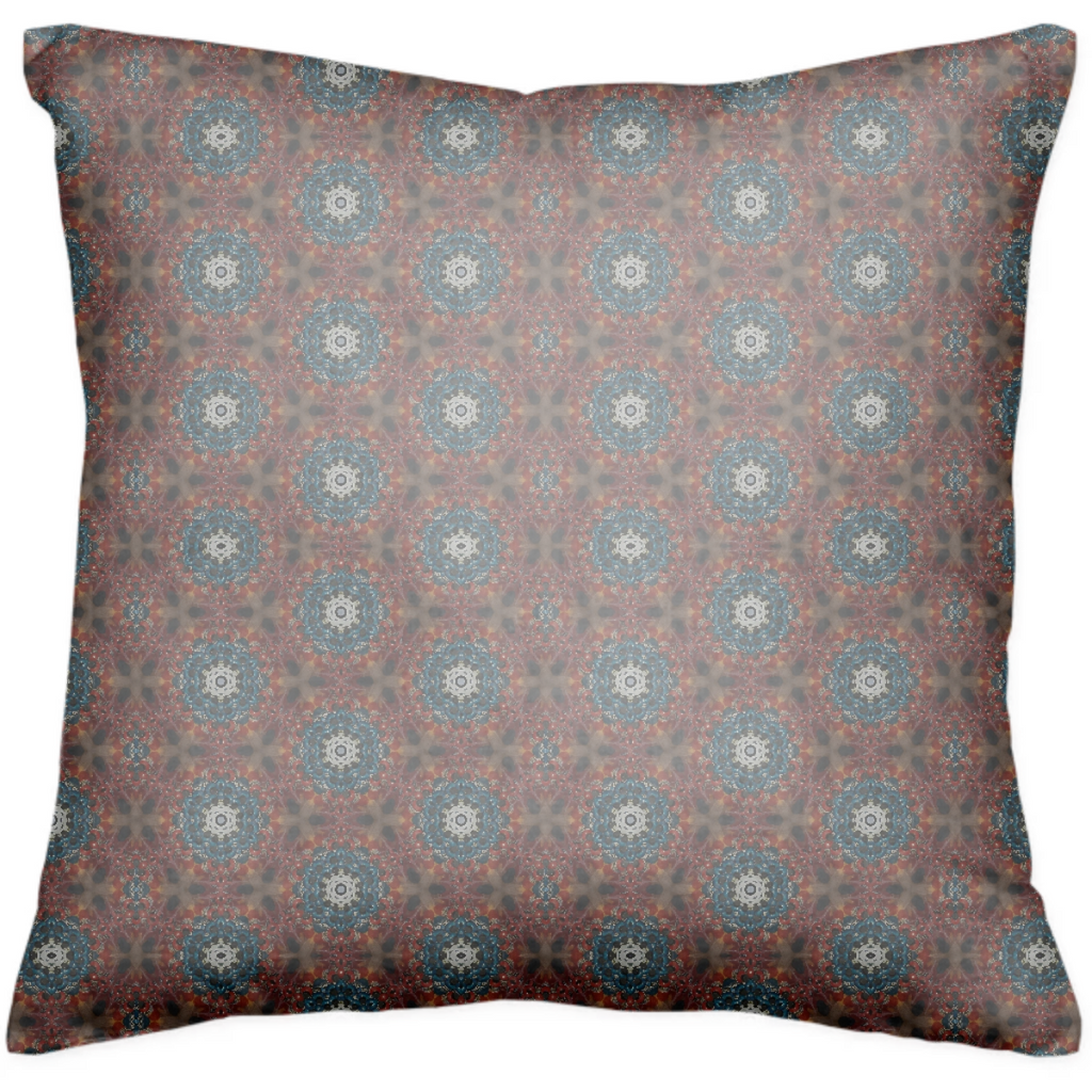 blue flower pillow