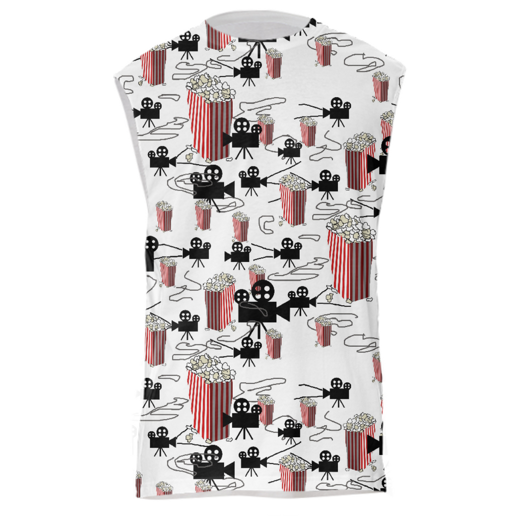 Movie With Popcorn Muscle Tank Top