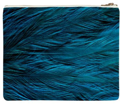 Teal Feather Clutch