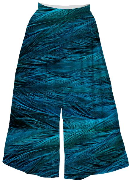 Teal Feather Culottes