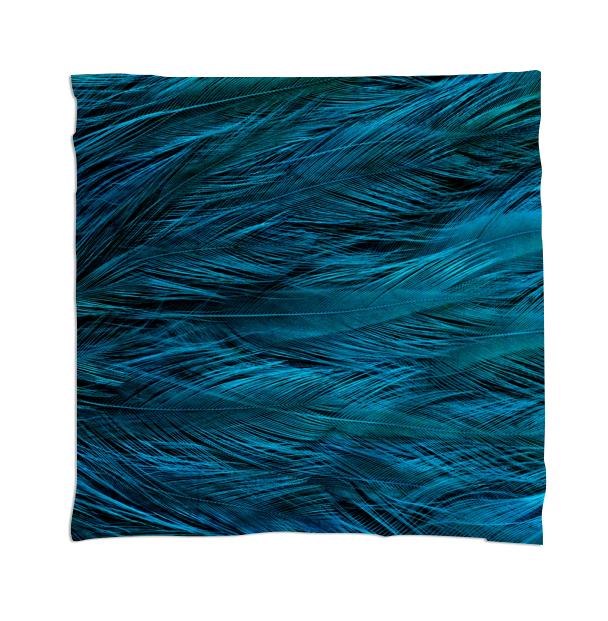 Teal Feather Scarf
