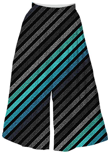 80s Stripes Teal Gray