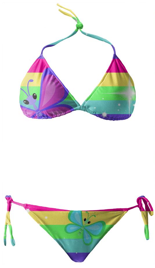 Rainbow Butterflies Bikini