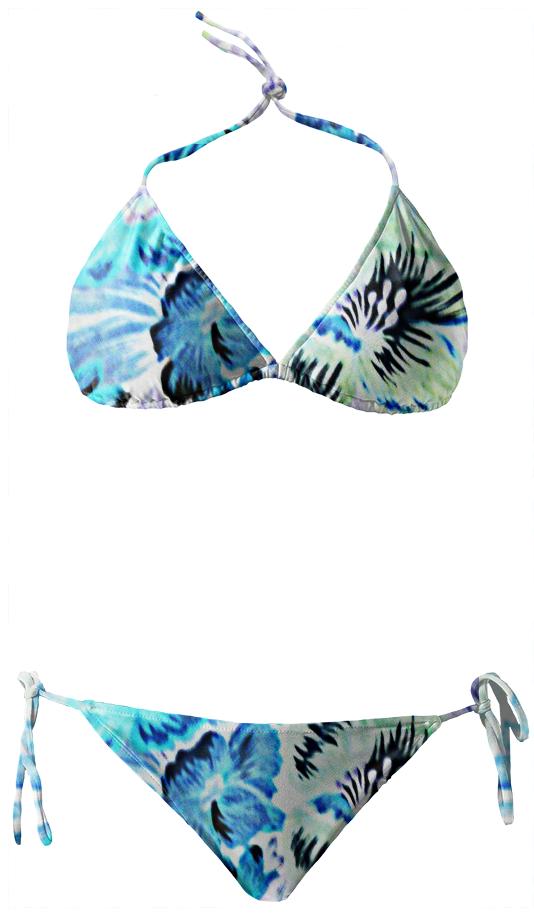Aqua Flowers Bikini