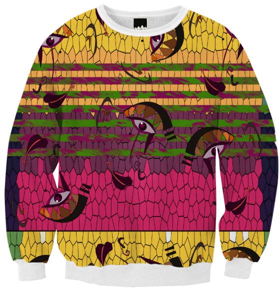 Colourful mosaic face Sweatshirt