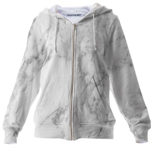 Marble Zip Up Hoodie