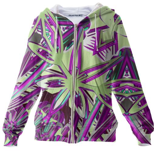 Floral Supergate Zip Up Hoodie