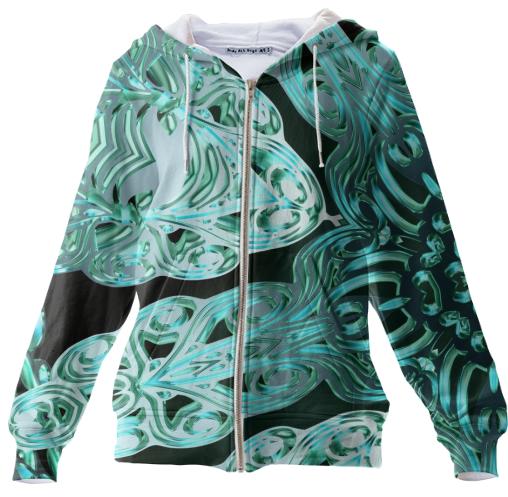 Crystal Perspective Zip Up Hoodie