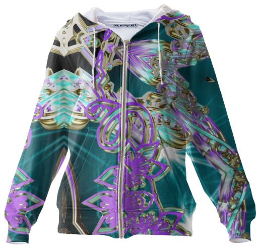 Masculine Snowlight Zip Up Hoodie