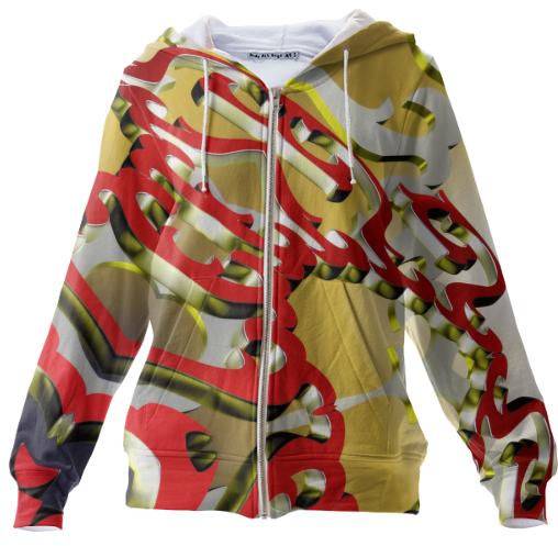 Molecular Rose Zip Up Hoodie