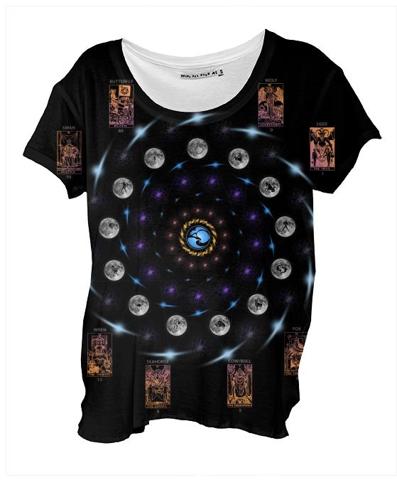 Thirteen Tarot Zodiac Drape Shirt