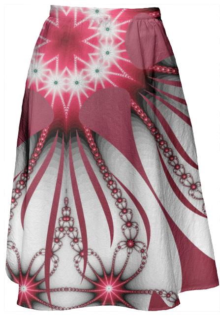Electromagnetic Roots Midi Skirt