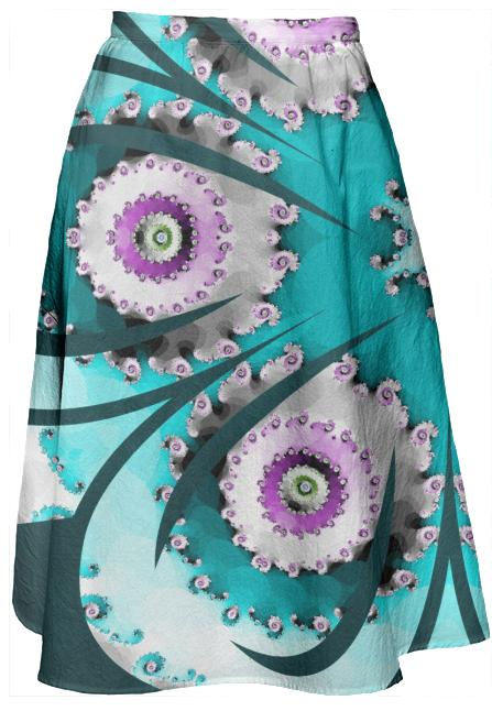 Oceanic Cosmos Midi Skirt
