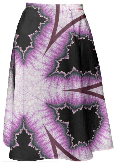Fractal Silk Midi Skirt