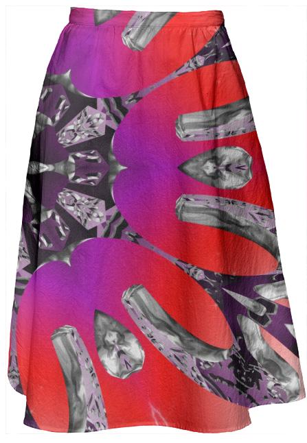 Hypnotic Geometry Midi Skirt