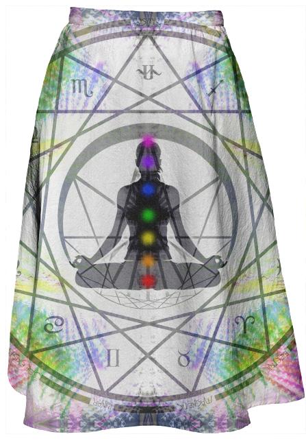 Cosmic Spiral 14 Midi Skirt