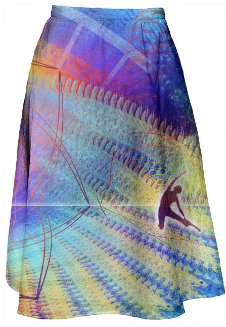 Cosmic Spiral 20 Midi Skirt