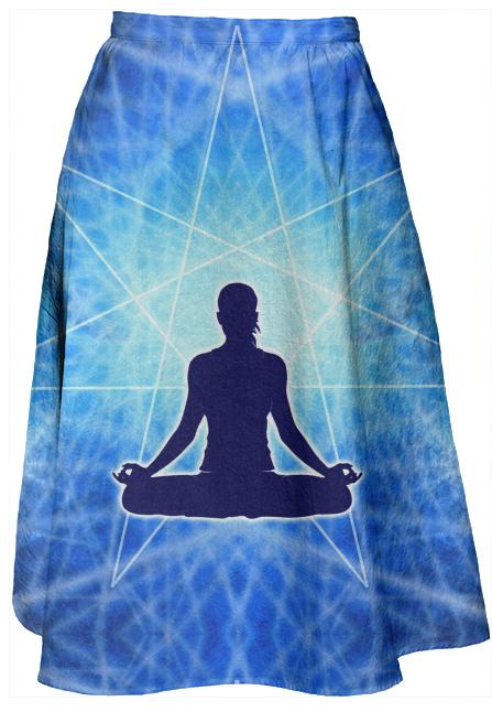 Cosmic Spiral 22 Midi Skirt