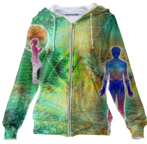 Cosmic Spiral 12 Zip Up Hoodie