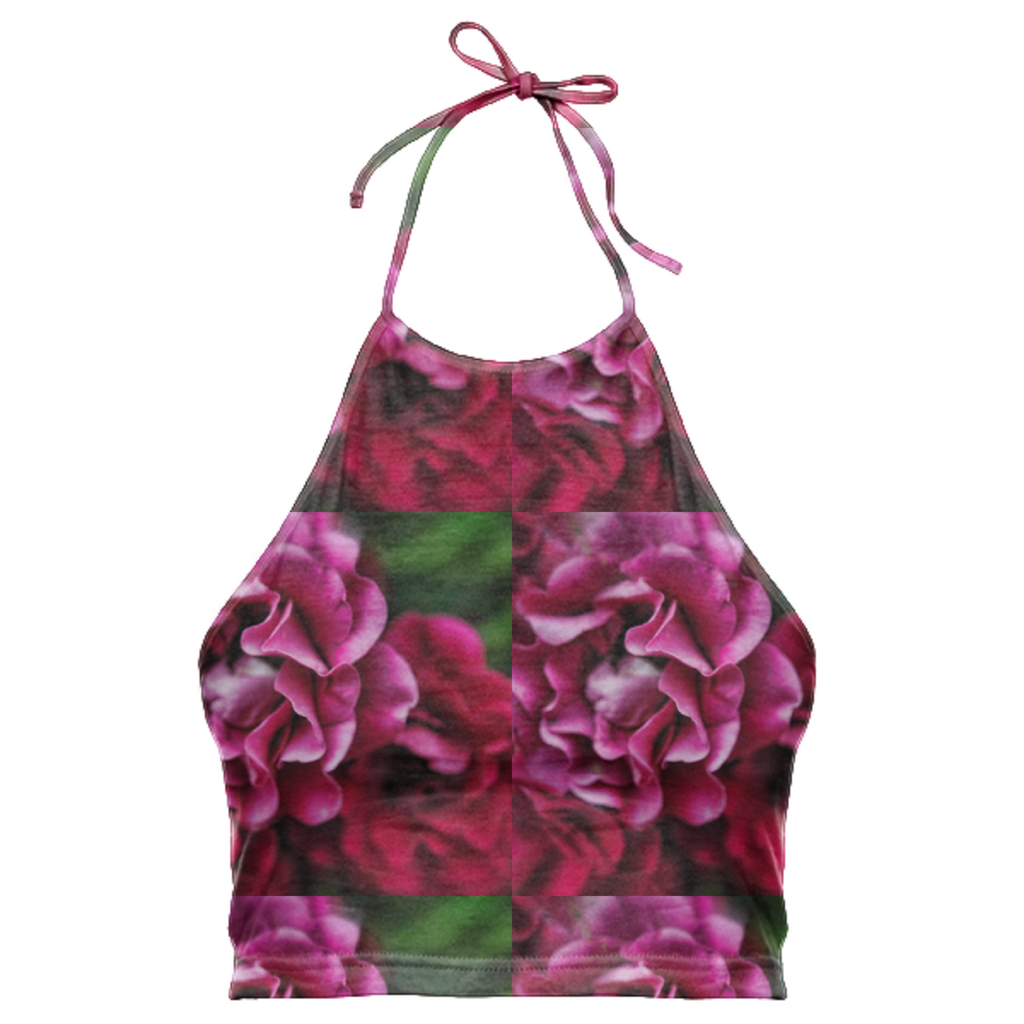 Fuchsia Flowers Halter Top