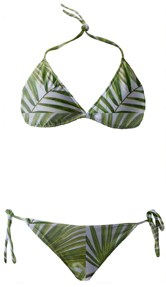 Tropical Leaf Print Bikini