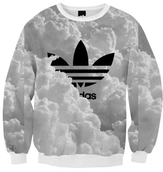 Cloud Adidas Ribbed Sweatshirt