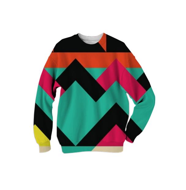 geometric Print Sweatshirt