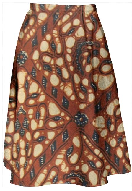 batik print skirt