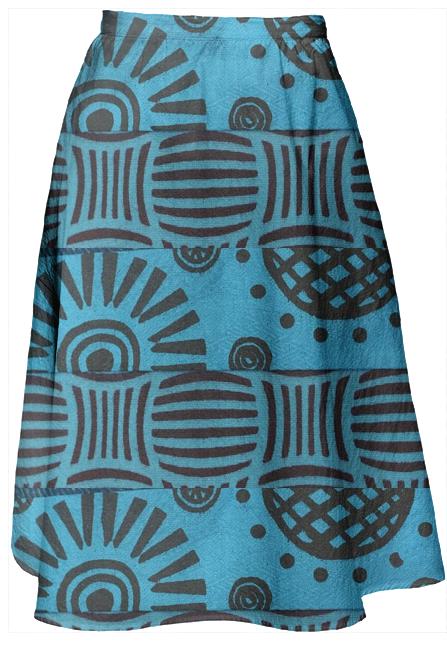 Blue Tribal Print