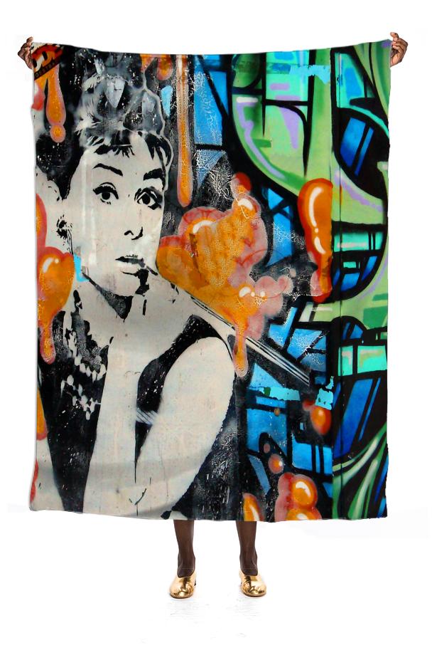 Retro Graffiti Iconic Audrey Hepburn Pop Art