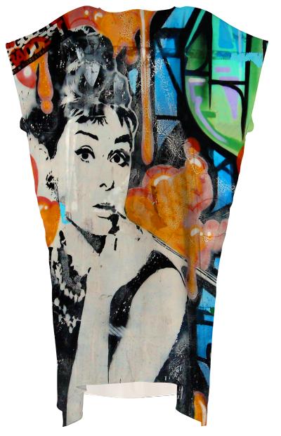 Retro Graffiti Iconic Audrey Hepburn Pop Art