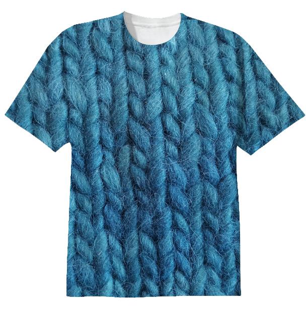 blue knit t