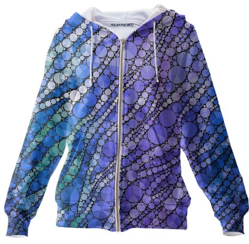 Blue Purple Zebra Bling