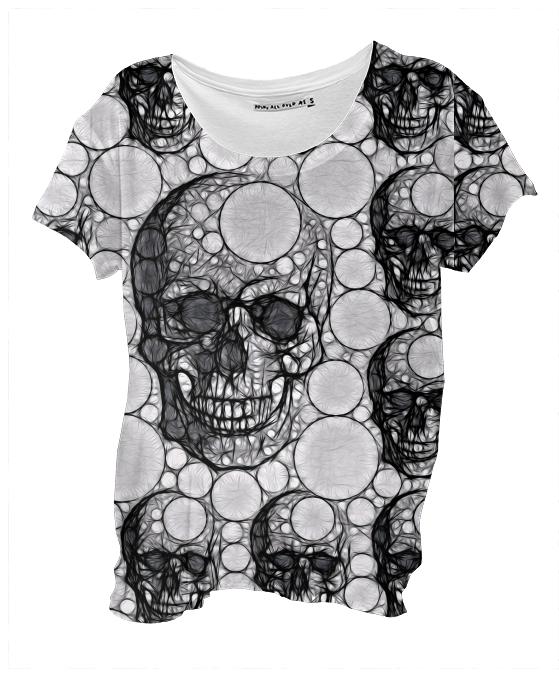 Black White Abstract Skulls