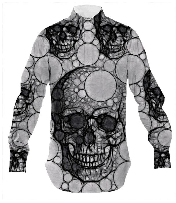 Black White Abstract Skulls