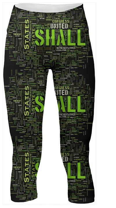 Constitution Typography Yoga Pants