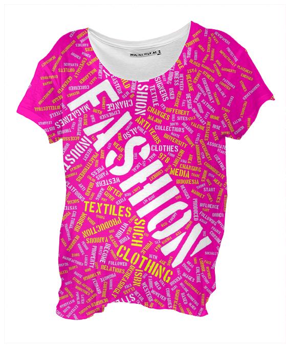 Hot Pink Fashion Typography Tshirt