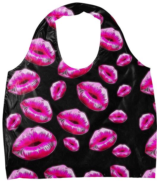Hot Pink Sassy Lips Echo Bag