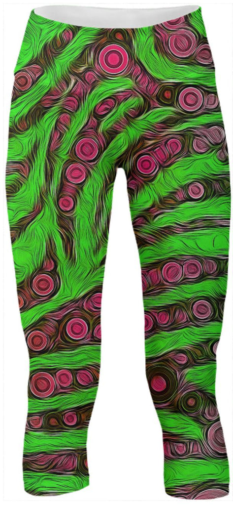 Florescent Green Pink Zebra Abstract