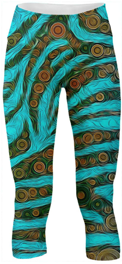 Turquoise Brown Zebra Abstract Pattern
