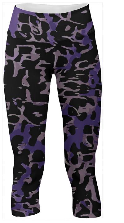 Purple Lavender Cheetah Camouflage Yogapants