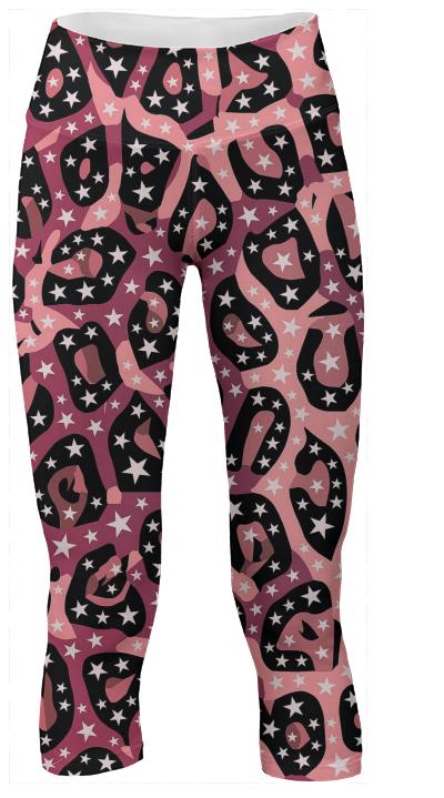 Pink Super Star Cheetah Yoga Pants
