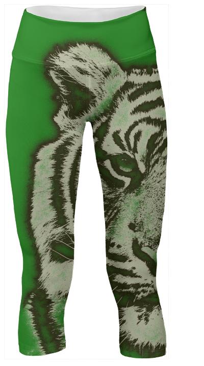 Green Tiger Yoga Pants